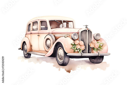 Rolls Royce Clipart, Luxury Car Rolls Watercolor Clipart photo