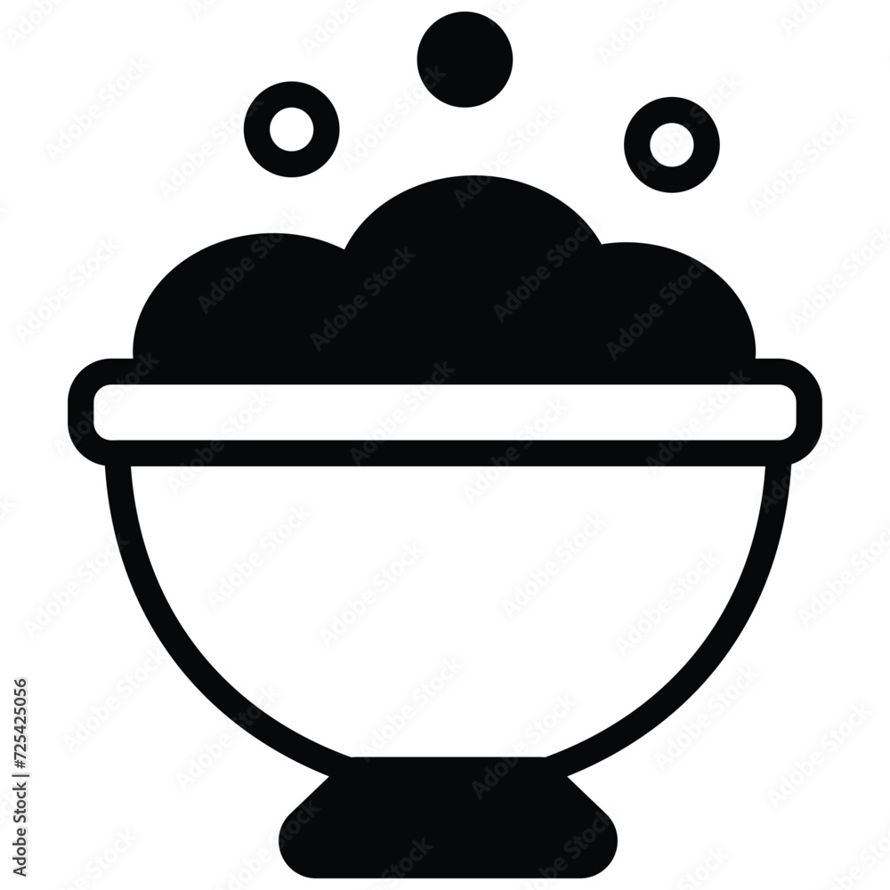 Witch pot icon with white background vector stock illustration Witch pot icon with white background vector stock illustration
