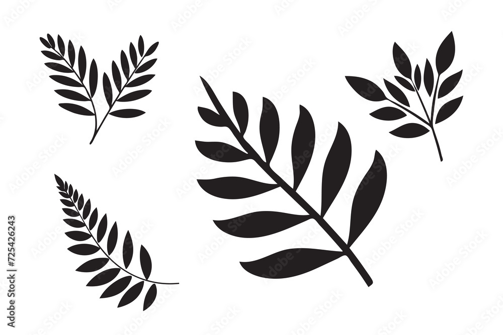 Obraz premium branch with leafs plant ecology isolated icon vector illustration desing