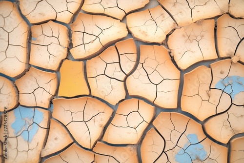 close-up of dry, cracked earth