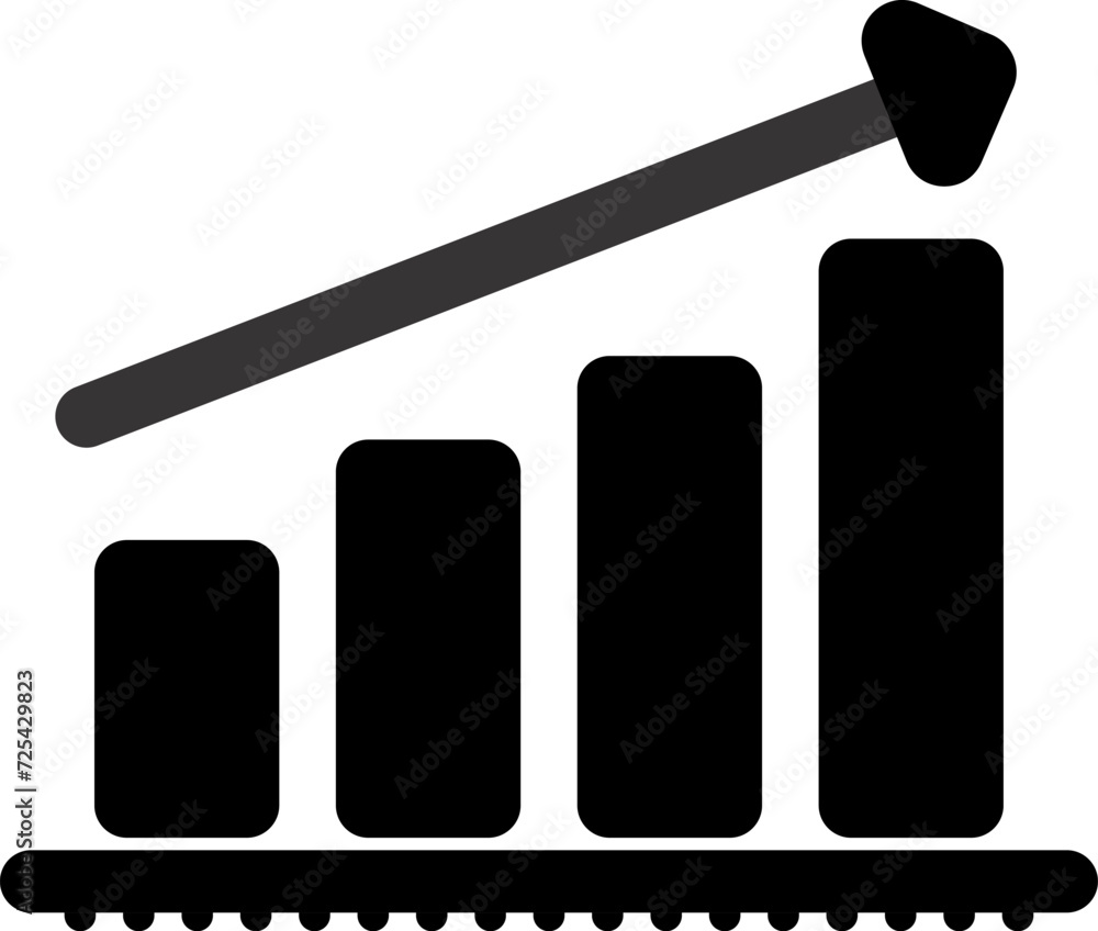 Chart Increasing Vector Icon Chart Increasing Vector Icon