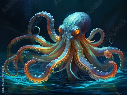 Octopus in the water