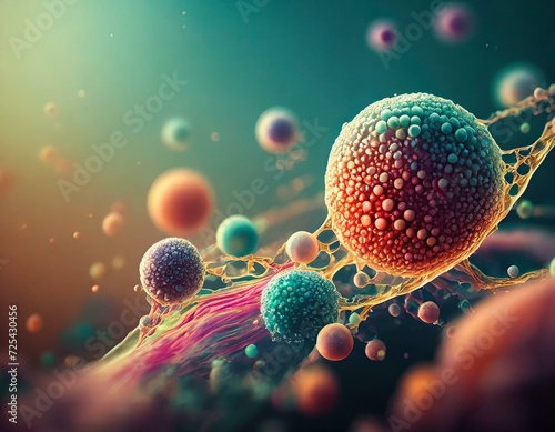 Cells in microscope floatting