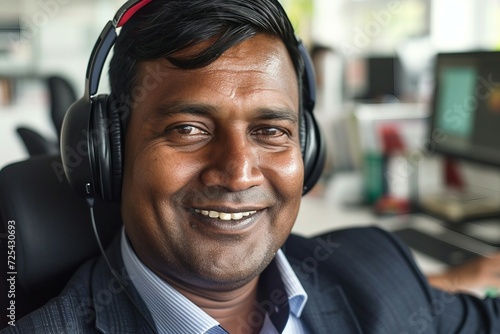 a man wearing headphones photo