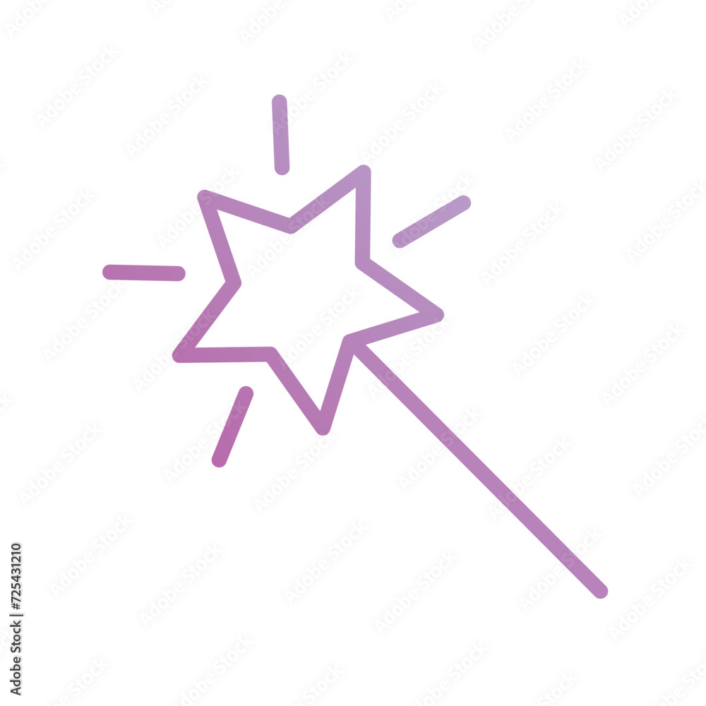 Fototapeta premium Magic wand icon with white background vector stock illustration