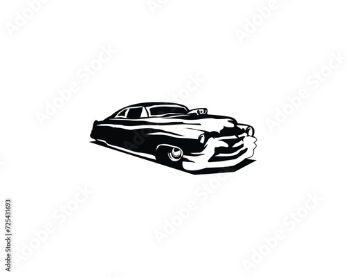 1949 mercury coupe logo Classic Vector Isolated white background. available in eps 10