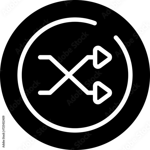 Shuffle Circle Vector Icon