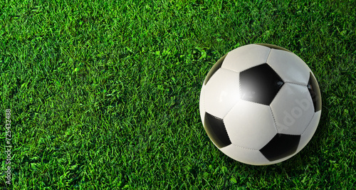 EM 2024 Soccer ball or Football team on green grass in a european championship play.