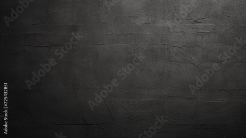 Dark black concrete wall background. Closeup view of the scary wall. Black surface background. Ai generated.