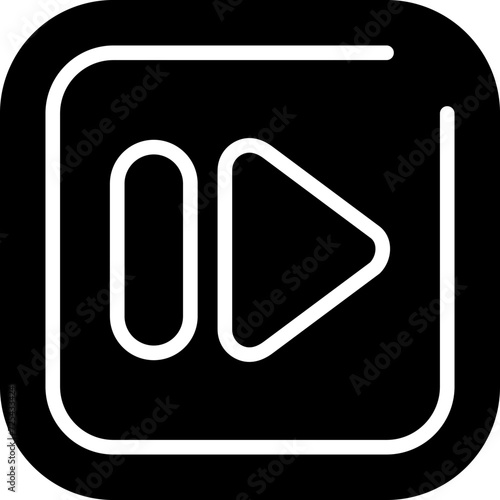Fast Forward Square Vector Icon