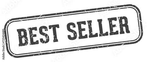 best seller stamp. best seller rectangular stamp on white background