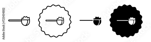 Scoop set in black and white color. Scoop simple flat icon vector
