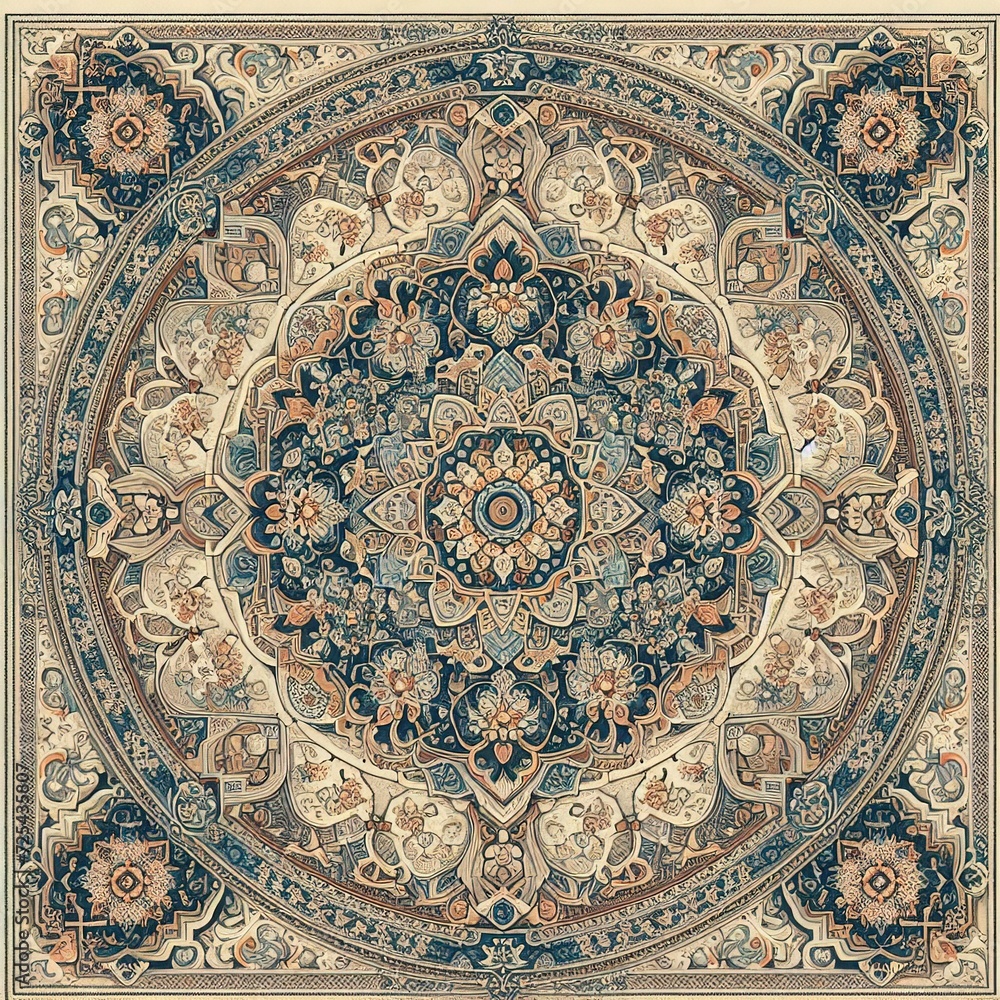 Carpet pattern with shapes