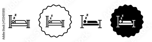 Nightmare set in black and white color. Nightmare simple flat icon vector