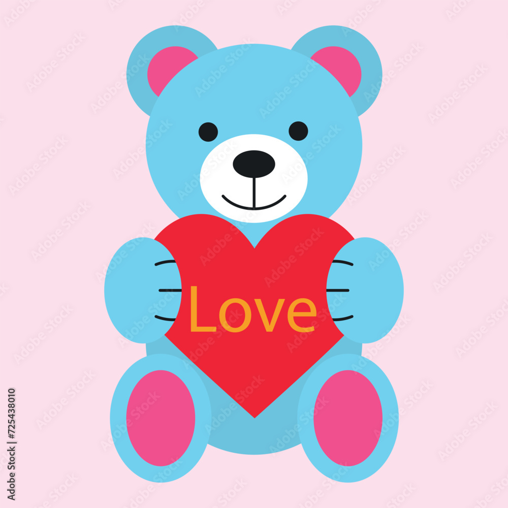 Teddy bear vector illustration cartoon icon