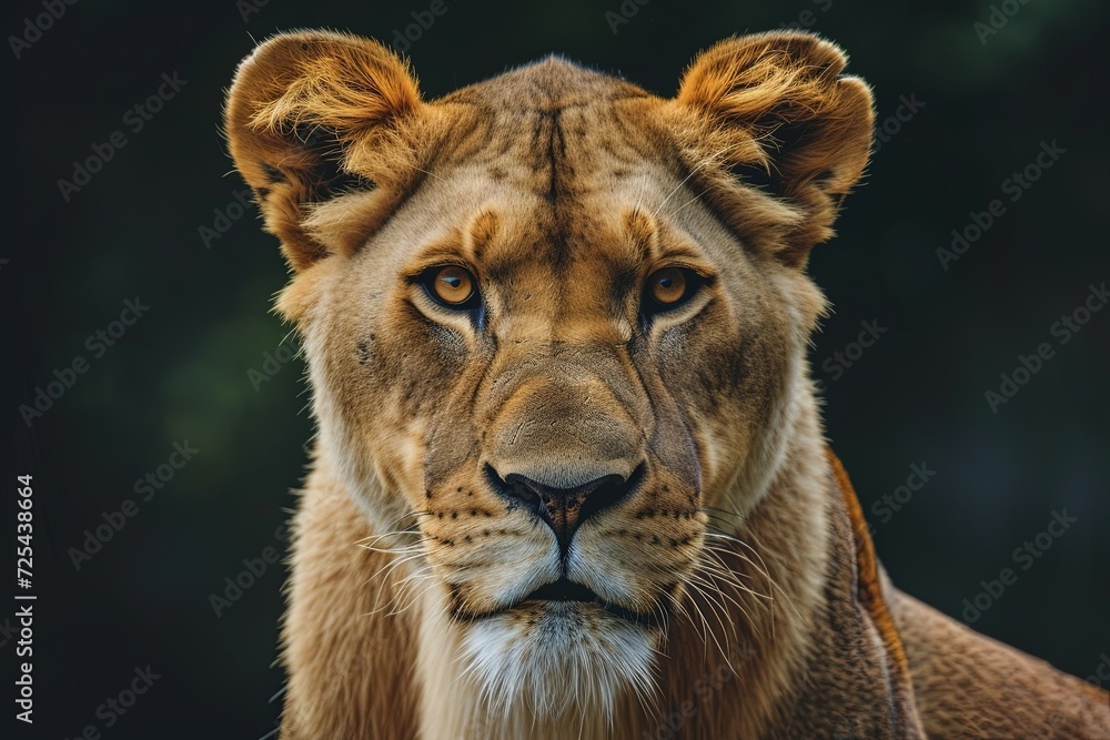 Obraz premium The lioness looks on.