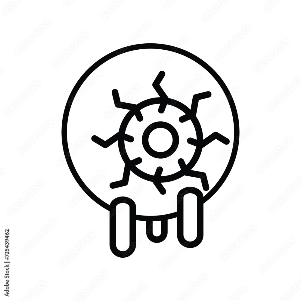 Eyeball icon with white background vector stock illustration Eyeball icon with white background vector stock illustration