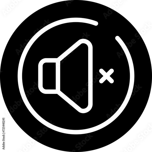 Mute Circle Vector Icon