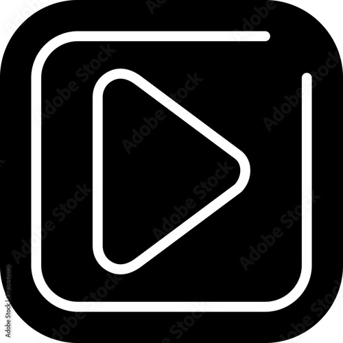 Play Sqaure Vector Icon