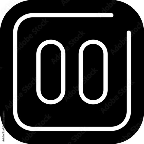 Pause Sqaure Vector Icon