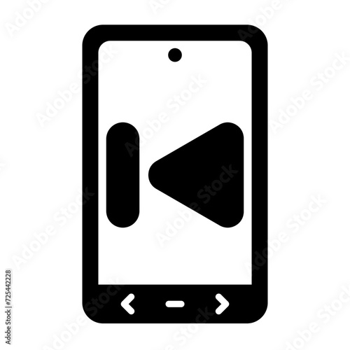 Play Backward Vector Icon