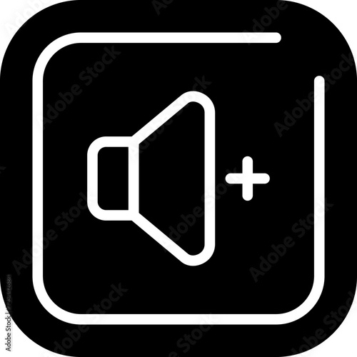 Volume Up Square Vector Icon