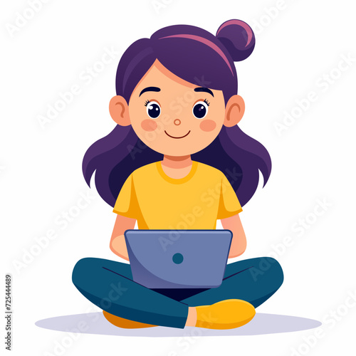 Girl with laptop