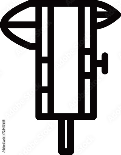 線画作業道具単品アイコン　ノギス