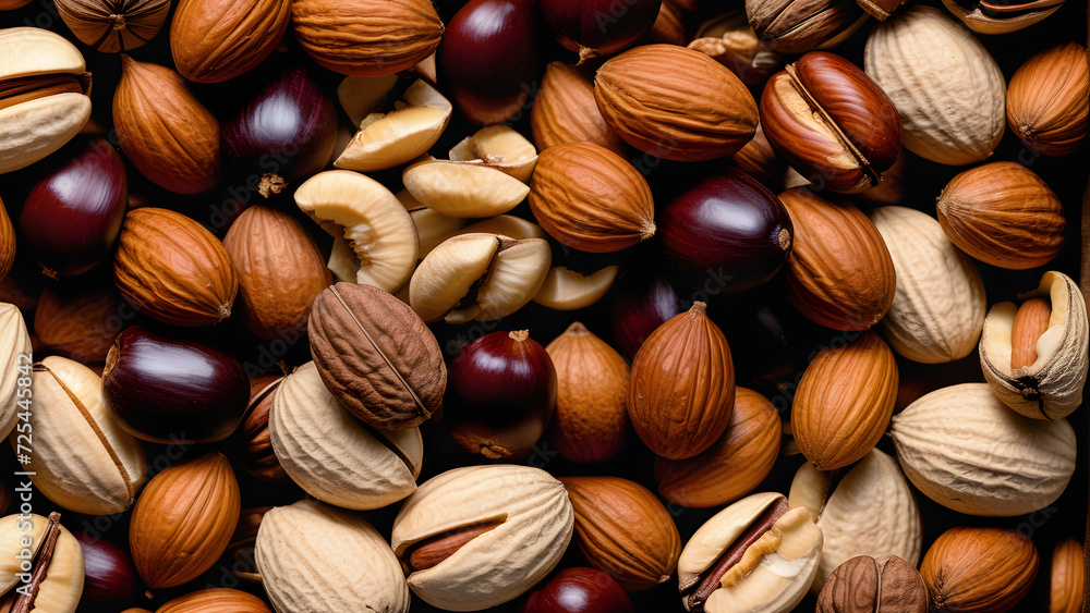 pile of assorted nuts pile of assorted nuts