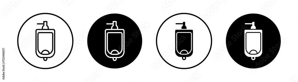 Urinal flat line icon set. Urinal Thin line illustration vector Urinal flat line icon set. Urinal Thin line illustration vector