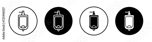 Urinal flat line icon set. Urinal Thin line illustration vector