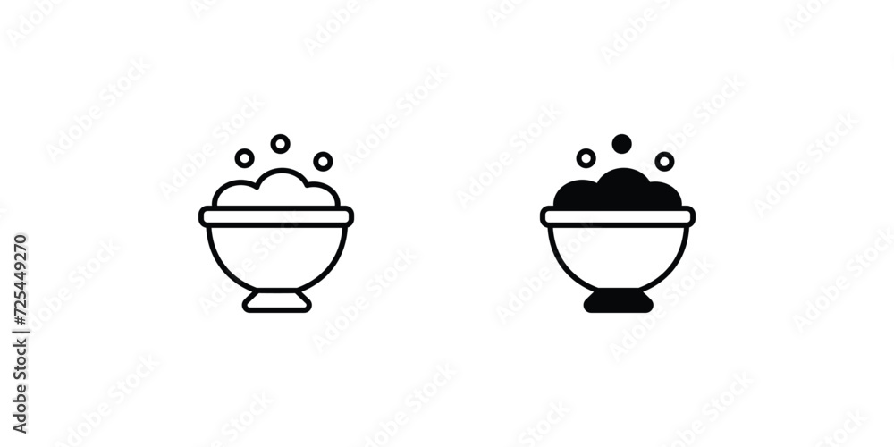 Witch pot icon with white background vector stock illustration Witch pot icon with white background vector stock illustration