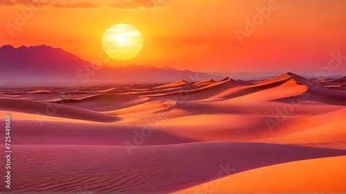  Beautiful Landscape Pink Sand Desert Sunset Background