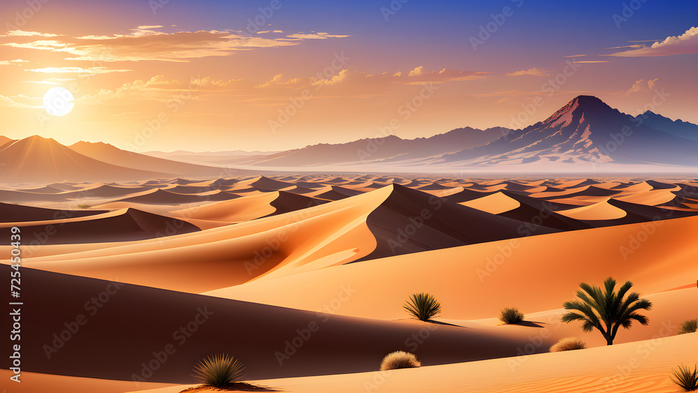 wallpaper desert landscape vector illustration
