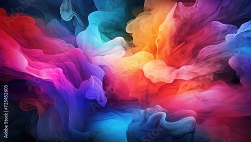 Vivid Dreamscape: A Symphony of Colorful Fluidity and Abstract Art Generative AI © Gelpi