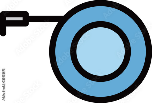 カラー作業道具単品アイコン　メジャー