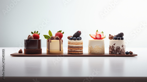 Beautiful desserts on a plate