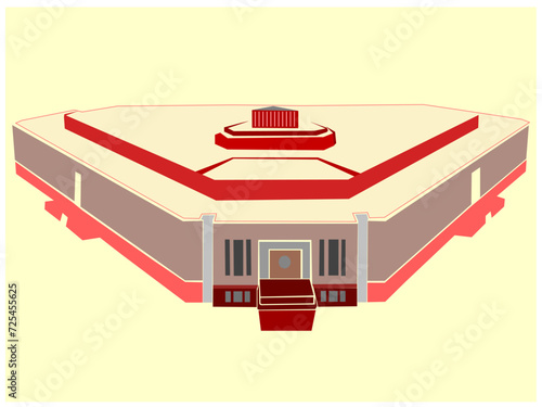 New Indian parliament building  vector illustration