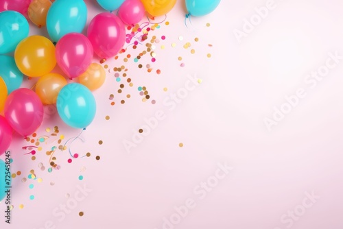 Birthday party background with copy space for advertiser