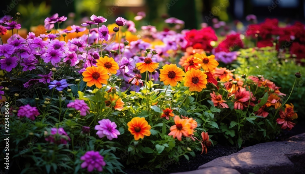 A Garden Filled With Vibrant and Diverse Flowers A Garden Filled With Vibrant and Diverse Flowers