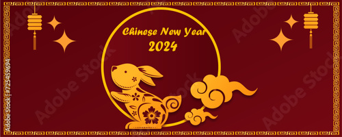 2025 Chinese new year, year of the snake banner template design with snakes and flowers background. Chinese translation: Snake