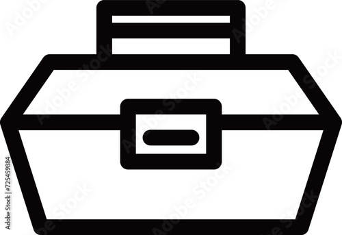 線画作業道具単品アイコン　工具箱