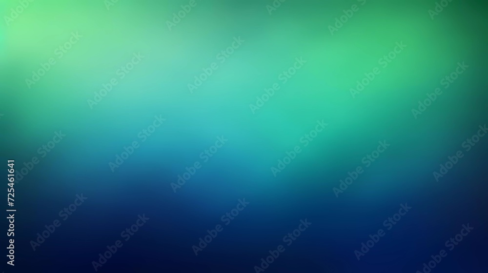 Blurred gradient of black, blue and green colors, with noise effect abstract background. generative ai