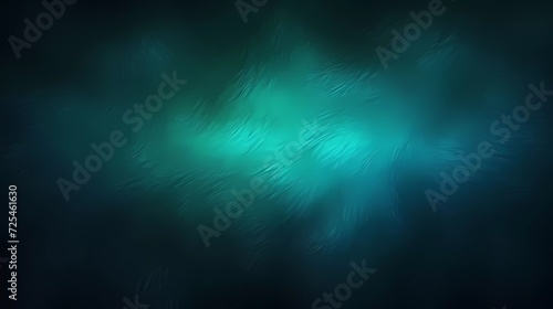 Blurred gradient of black, blue and green colors, with noise effect abstract background. generative ai