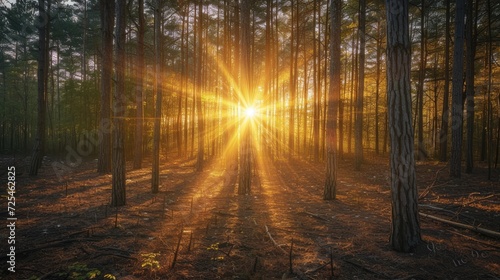 sun rays penetrating through the trees. This provides a more immersive and realistic feel  emphasizing the vastness of the forest.
