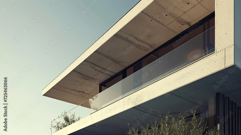 Fototapeta premium details of the roof structure of a modern house. Materials, textures and architectural features to provide a realistic representation of construction work.