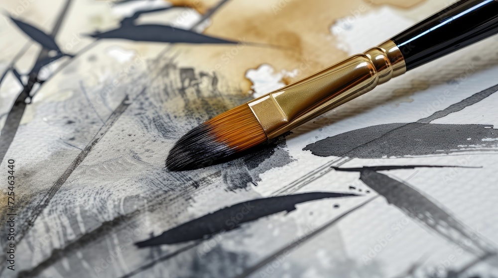 brush strokes and textures created with a bamboo brush on abstract watercolor. Details are highlighted to convey the tactile and visual elements of the painting process. brush strokes and textures created with a bamboo brush on abstract watercolor. Details are highlighted to convey the tactile and visual elements of the painting process.