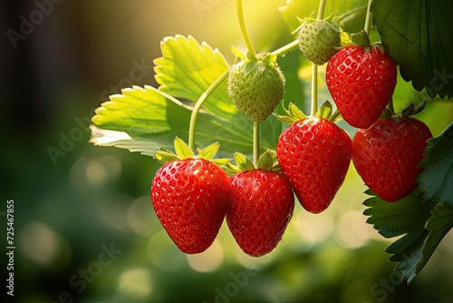 strawberry on a branch