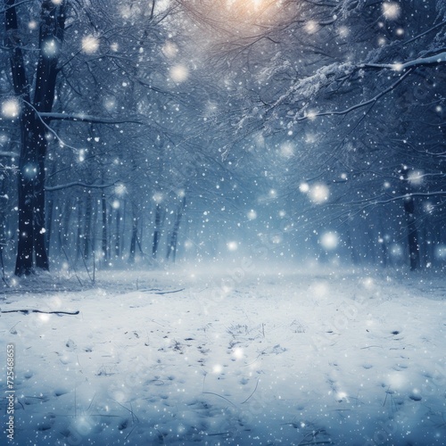 abstract winter background with gentle bokeh lights.  © CreativeCreations