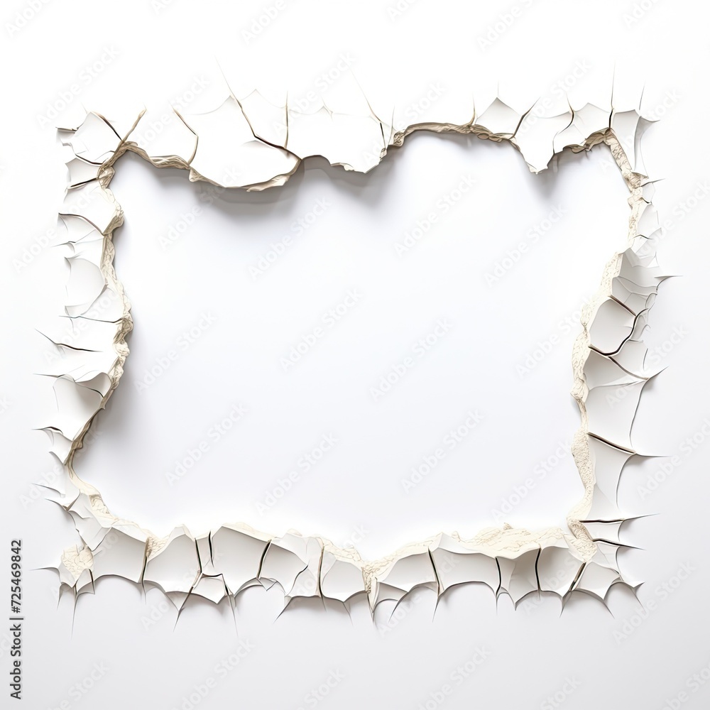 Obraz premium white cracked painted paper background. 